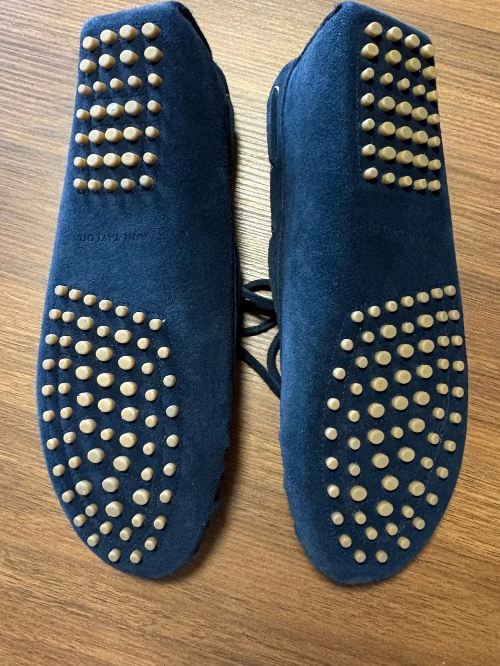Ann Taylor Navy Suede Driving Loafers - Women 8.5